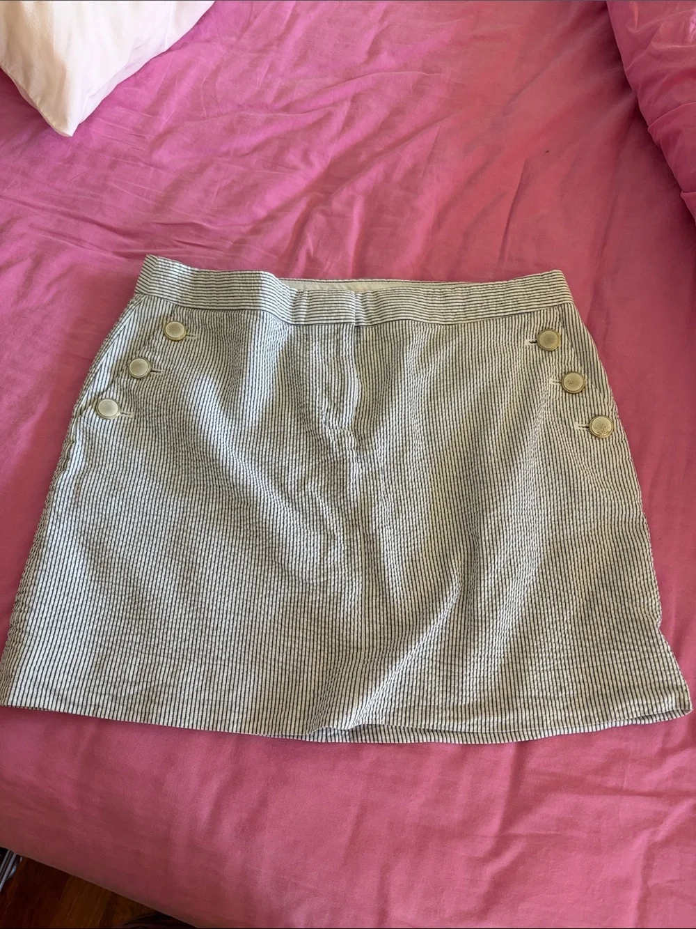 J. Crew Striped Seersucker skirt